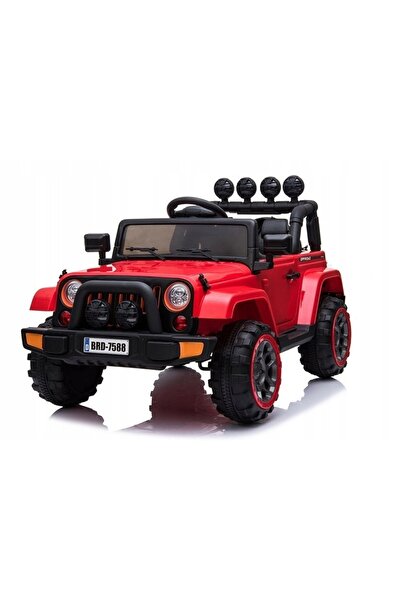 LeanToys Acumulator auto Jeep BRD-7588 Lumini LED MP3 Telecomandă Roșu 4x4