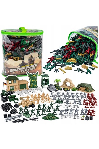 LeanToys Baza Militară Figurine Soldați Vehicule Set Militar Mare 300 de piese