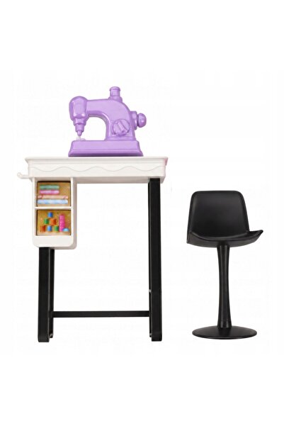 LeanToys Lalka Anlily Proiectantă de modă Îmbrăcăminte Mașină de cusut Mobili...