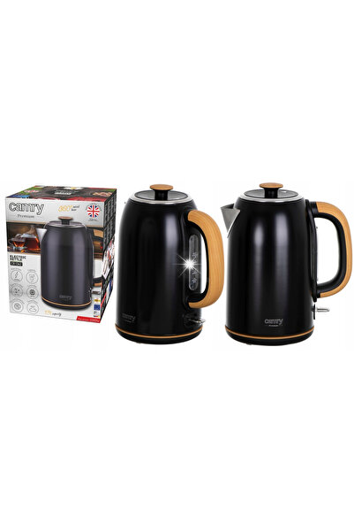 Camryn's Fierbător electric fără fir metalic 1,7L 2200W Strix negru