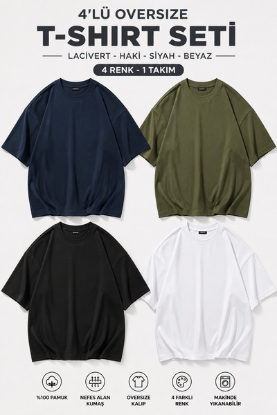Cool mans Large King Size Premium Quality Cotton T-Shirts 4 Pieces Black, Nav...
