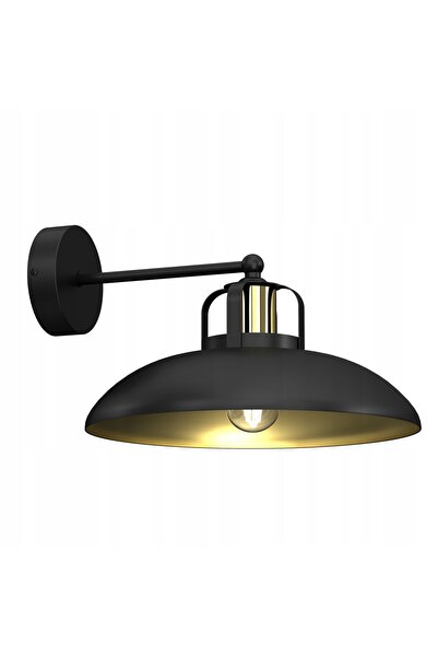 Milagros jewelry Aplică de perete FELIX NEGRU/AUR 1xE27