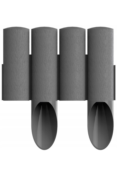 Cellfast Gard de grădină 25,5 cm x 230 cm, bordură de grădină, gri grafit