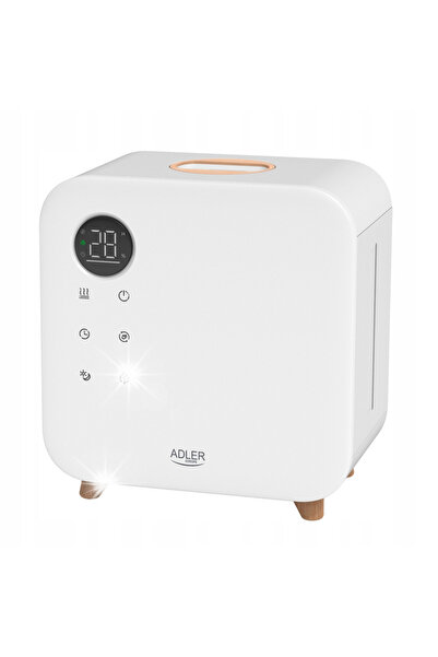 Adler Europe Umidificator de aer cu ultrasunete LED, Temporizator, Mod de noa...
