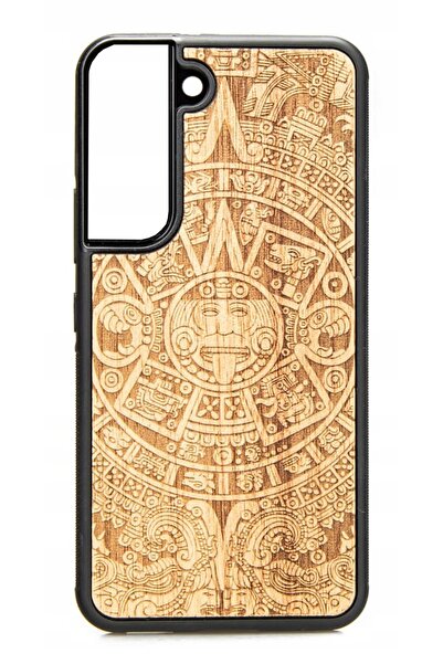 BewooDesign Husă din lemn pentru Samsung Galaxy S22 AZTEC CALENDAR ANIEGRE