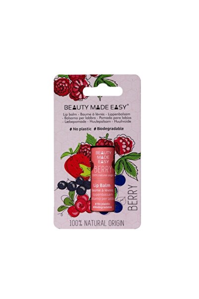 BEAUTY MADE EASY Βάλσαμο χειλιών χωρίς πλαστικό, Γεύση Μούρο, Beauty Made Eas...