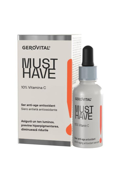 GEROVITAL Ser Anti-Age Antioxidant cu 10% Vitamina C - Must Have! Anti-Aging ...