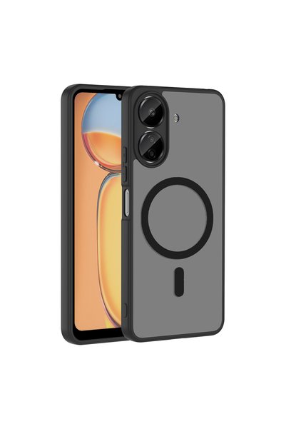 BUTAM BİLİŞİM Xiaomi Redmi 13C Case Magsafe Camera Protected Matte Anti-Finge...