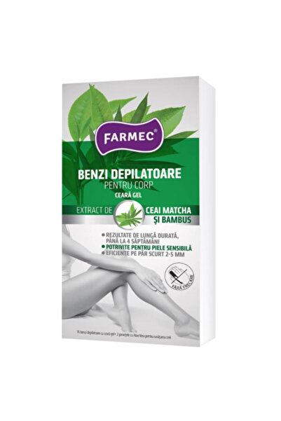 Farmec Benzi Depilatoare pentru Corp cu Ceara Gel - Farmec, 16 buc