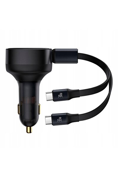 NO BRAND Încărcător auto BASEUS Enjoyment 33W Negru + Cablu 2x USB-C