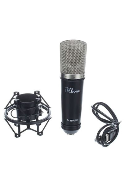 t.bone Microfon de studio cu diafragmă mare - SC 450 USB