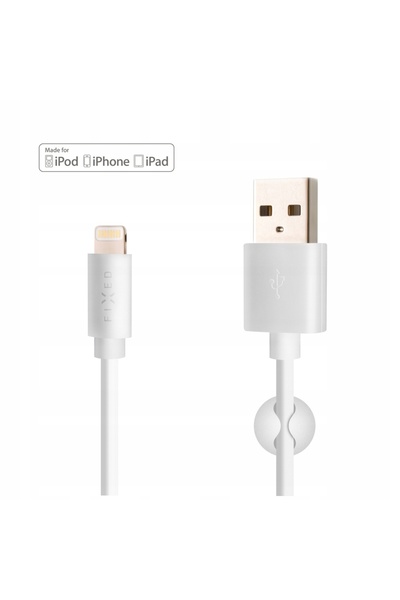 NO BRAND Cablu USB - Lightning FIXED FIXD-UL-WH 1 m Alb