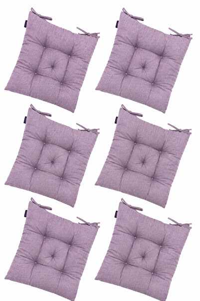 TicaretJet 6' Li Takım Pofidik Kare Sandalye Minderi 40x40cm
