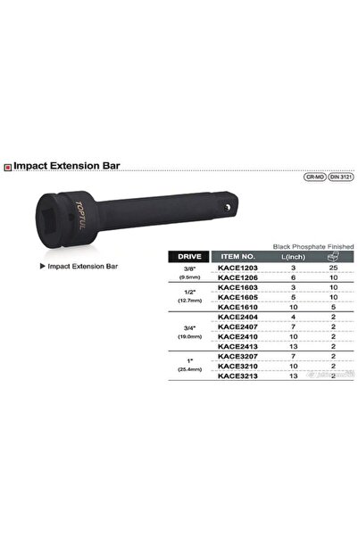 TOPTUL Impact extension 1/2