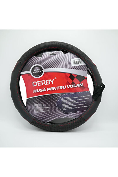 Derby Genuine Leather steering wheel cover Red (37-39 cm)