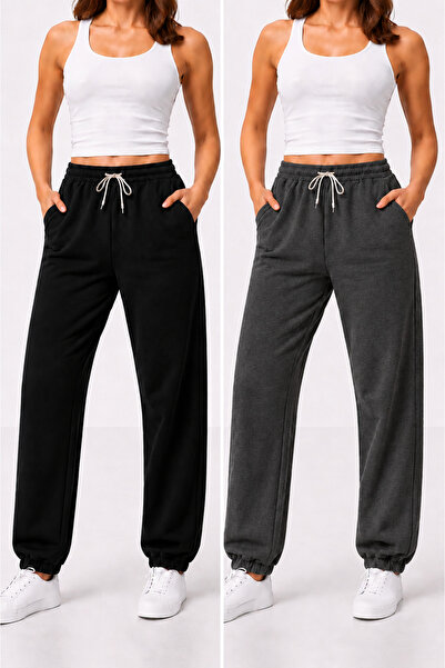 ZİYMO 2-Piece Women's Elastic Waist Trackpants