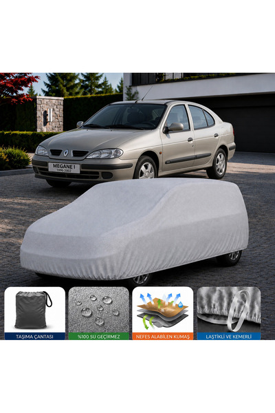 COCEM Renault Megane 1 Sedan Uyumlu Araç Brandası Su Geçirmez UV Korumalı Tam...