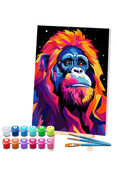 OEM Splat Planet Σετ Ζωγραφικής με Αριθμούς "Orangutan" σε Καμβά με Τελάρο 30...