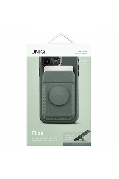 uniq Husă portofel Flixa MagSafe Verde