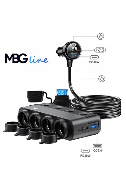 NO BRAND Adaptor priză brichetă MBG LINE HS75AD + Încărcător