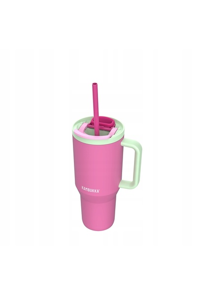 NO BRAND Cană termică cu pai Kambukka Rio Bubblegum Mint roz 950 ml