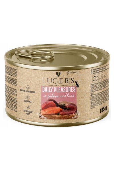 NO BRAND Hrana pentru pisici LUGER'S Daily Pleasures cu somon si ton 185 g