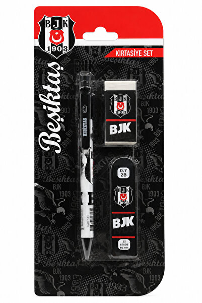 Beşiktaş BJK Lisanslı Kırtasiye Seti 0.7 Uçlu Kalem Silgi Ve 0.7 2B Kalem Ucu...