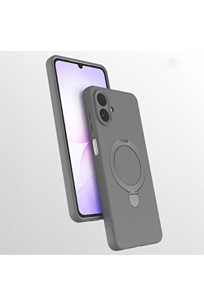 Galaxy A07 Kılıf 360 Derece Döner Standlı MagSafe Kamera Lens Korumalı Silikon SCKS
