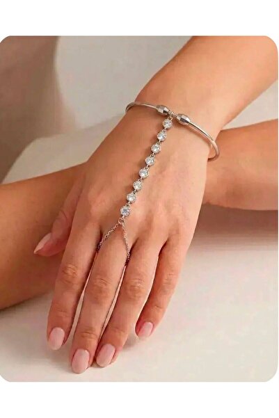 Mervişim Aksesuar Premium Drop Zircon Stone Waterway Shameran Steel Non-Tarni...