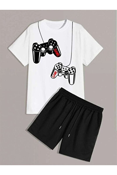bellanova Unisex Printed T-Shirt and Shorts Set