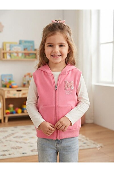 Erca Home Tekstil Ürünleri ŞARDONSUZ İKİ İP MACİG KIZ YELEK 5Y,6Y,7Y,8Y Kız P...