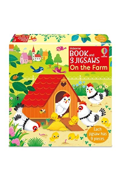 Usborne Puzzle and Book Set - Book And 3 Jigsaws On The Farm,