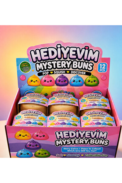 HEDİYEVİM 1 ADET Sürpriz Renkli Paket Çin Mantısı Squishy Dumpling Büyük Boy ...