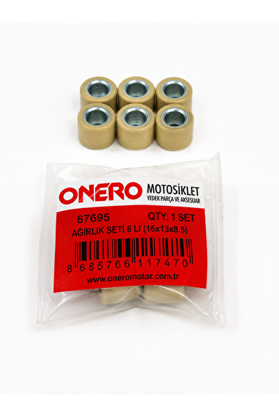monero BANDO 50 CC MOTORSİKLET BAGA 6'LI AĞIRLIK SETİ 6 GRAM 16*13 MM