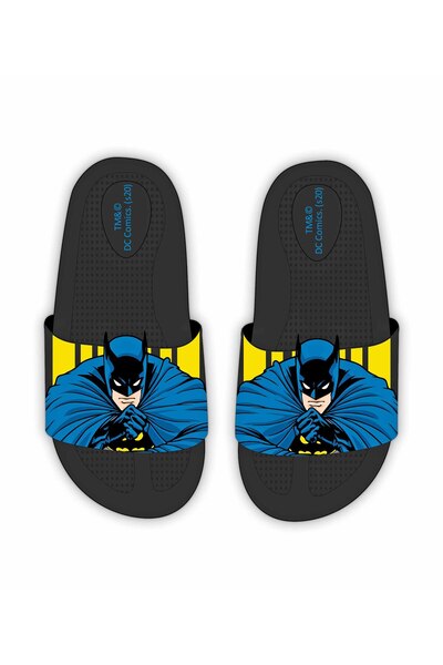 Batman Μαύρες σαγιονάρες για 4-9 ετών που επιπλέουν στο νερό, με σόλα EVA και...