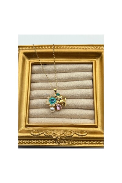 Bozhi Flower Necklace Steel 45cm Elegant Gift
