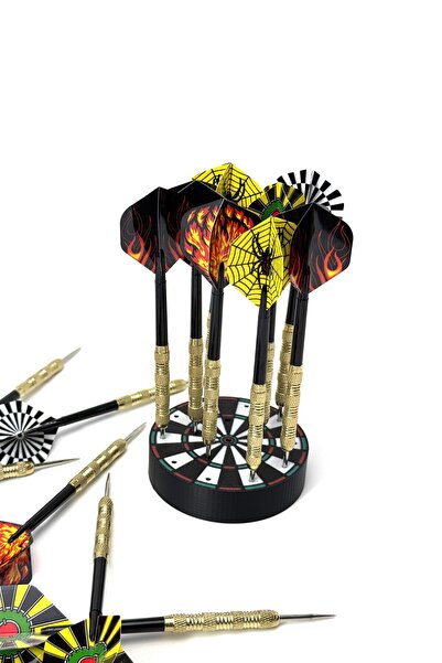 vixus Βάση για 16 βελάκια darts, επιτραπέζια οργάνωση σε σχήμα στόχου, πλαστι...