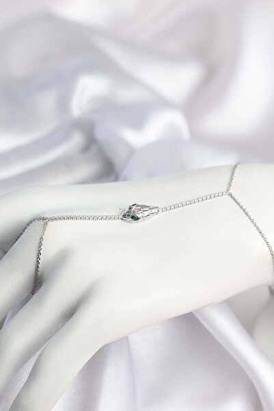 Inure Jewelry Silver Color Snake Model Brass Women's Shahmeran
