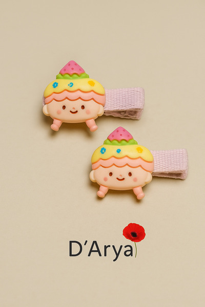Darya مشبك شعر للفتيات مكون من قطعتين مع أشكال سيراميكية