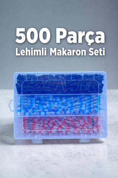 GOLDEN BEE 500 Parça Lehimli Makaron Seti Kablo Birleştirici Ek Muf 2+1 Çeşit...
