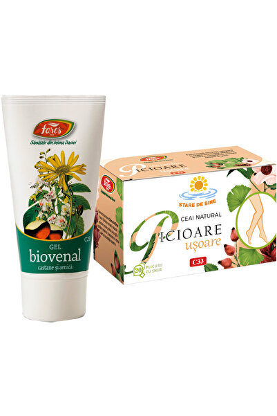 Fares Kit pentru varice, tromboflebite si picioare grele cu (Biovenal gel 50m...