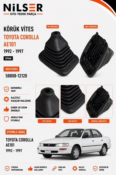 NS Nilser Auto Parts غطاء ناقل الحركة لتويوتا كورولا AE101 1993-1997 أسود