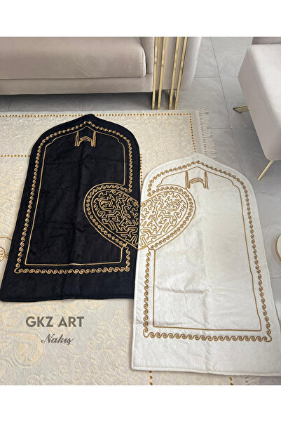 gkzglass home dekor Kalpli Seccade Eşli Çift Seccade Gelin Damat Bohçası Hedi...
