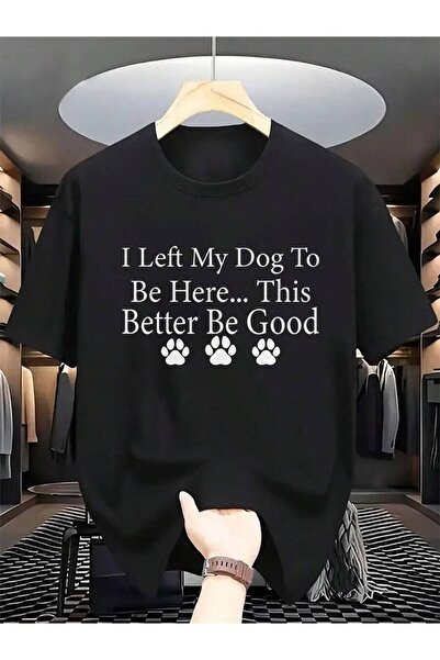 799 تي شيرت رجالي بتصميم مستوحى من الطراز القديم بطبعة "I Left My Dog To Be H...