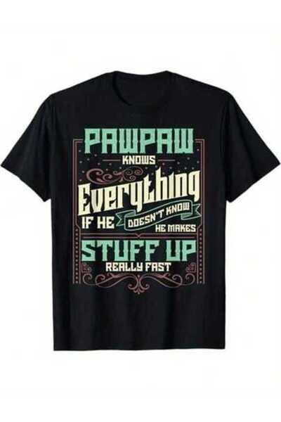 23ERVA تي شيرت Allseason Apparel 'Funny "Pawpaw Knows Everything" - تي شيرت ب...