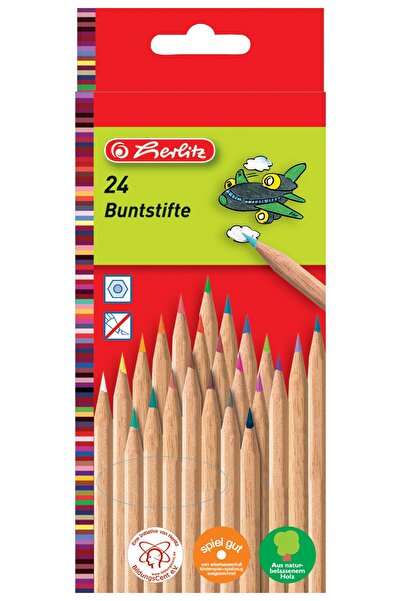Herlitz Creioane colorate natur 1/1 24 buc/set