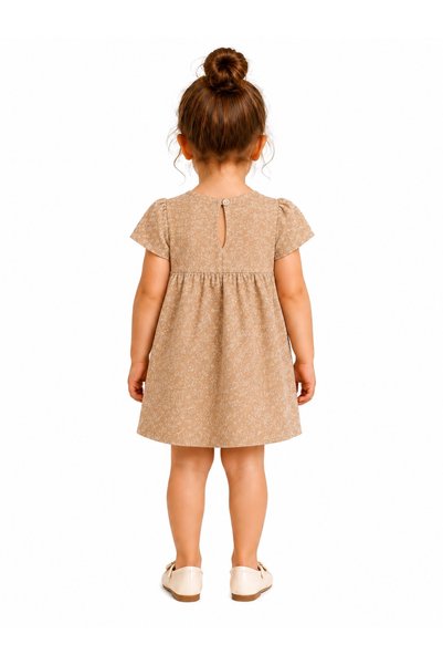 Babyhola Baby Girl Muslin Short Sleeve Summer Dress 15233
