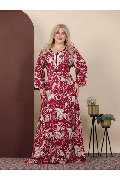 AFandina Women's Fashionable Patterned Viscose Jalabiya - Comfort and Style C...