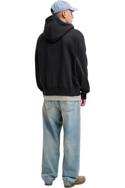 Jack & Jones JACK &JONES Frederiksberg Hanorac cu glugă Monogram Sweat Hood SN - 12300022-Negru
