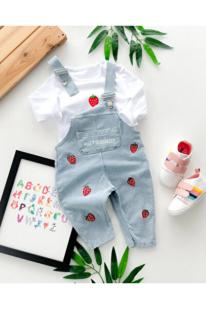 hümabebe Strawberry Embroidered Pocket Detail, Long-Sleeved, Seasonal Double ...